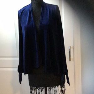 Navy velvet kimono